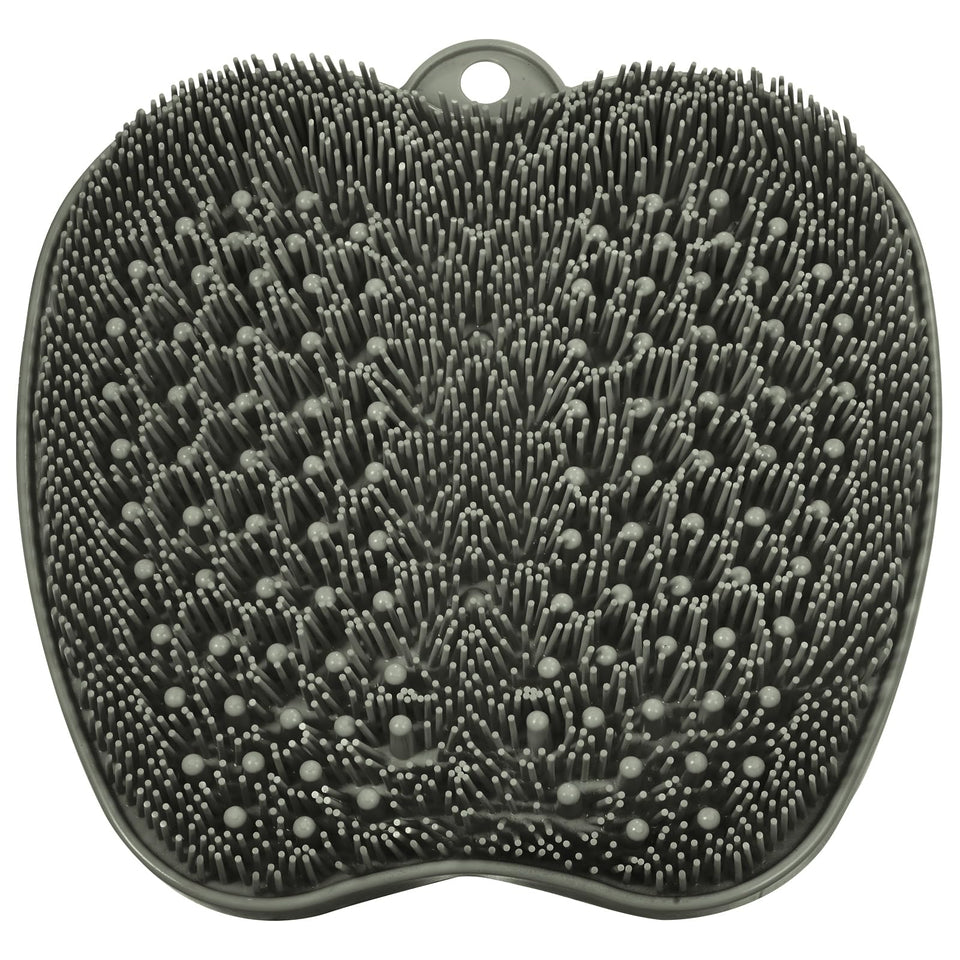 BESKAR Shower Foot Scrubber Mat bristles close-up for deep foot cleaning.