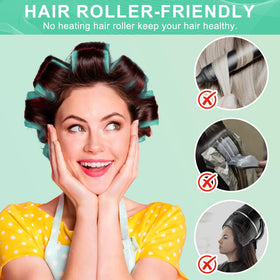 BESSEEK self-grip curlers attach without pins for comfortable use.
