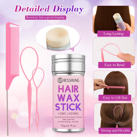 Bessrung hair wax stick for smooth frizz control