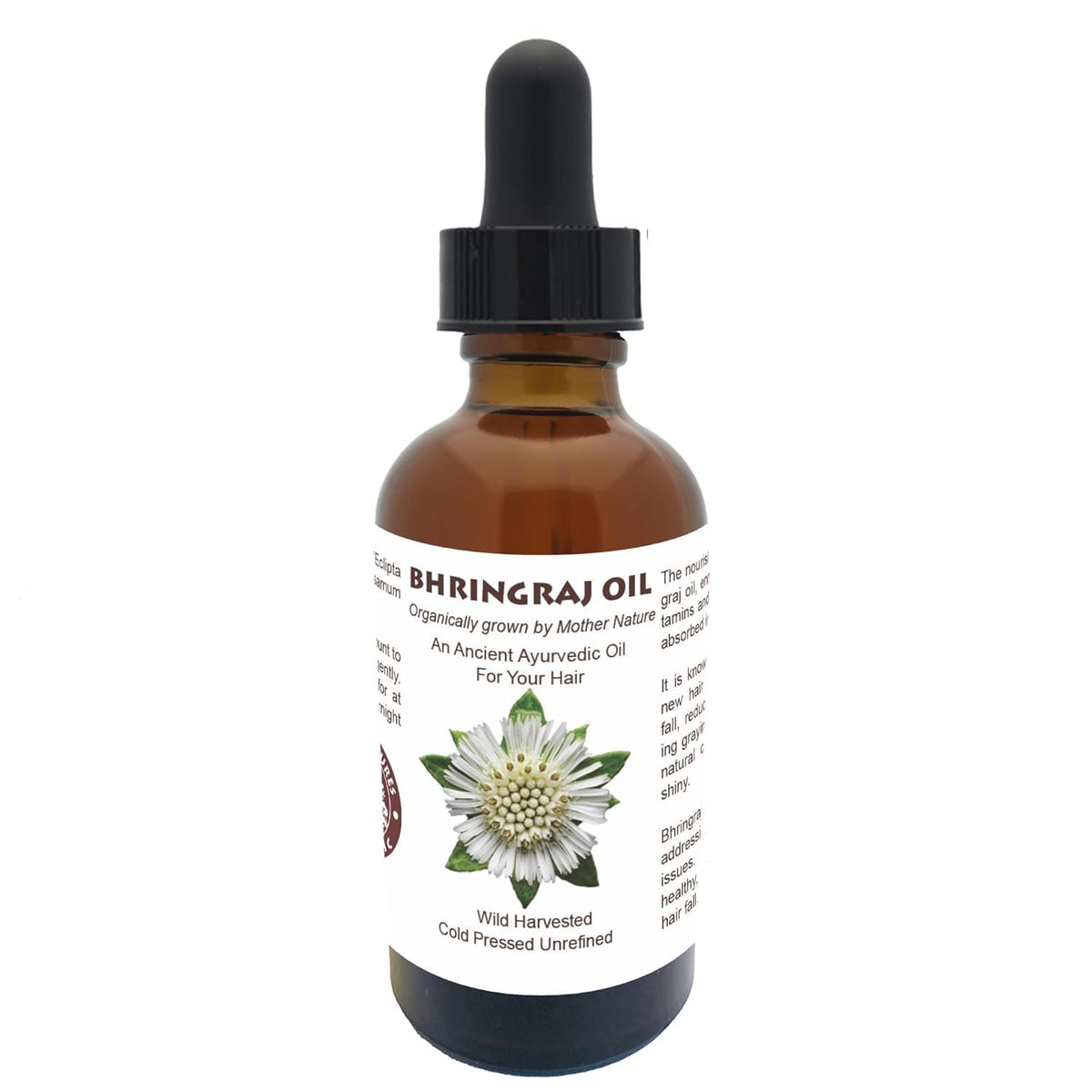 Best Nature's Cosmetics Bhringraj oil bottle pour for gentle scalp nourishment