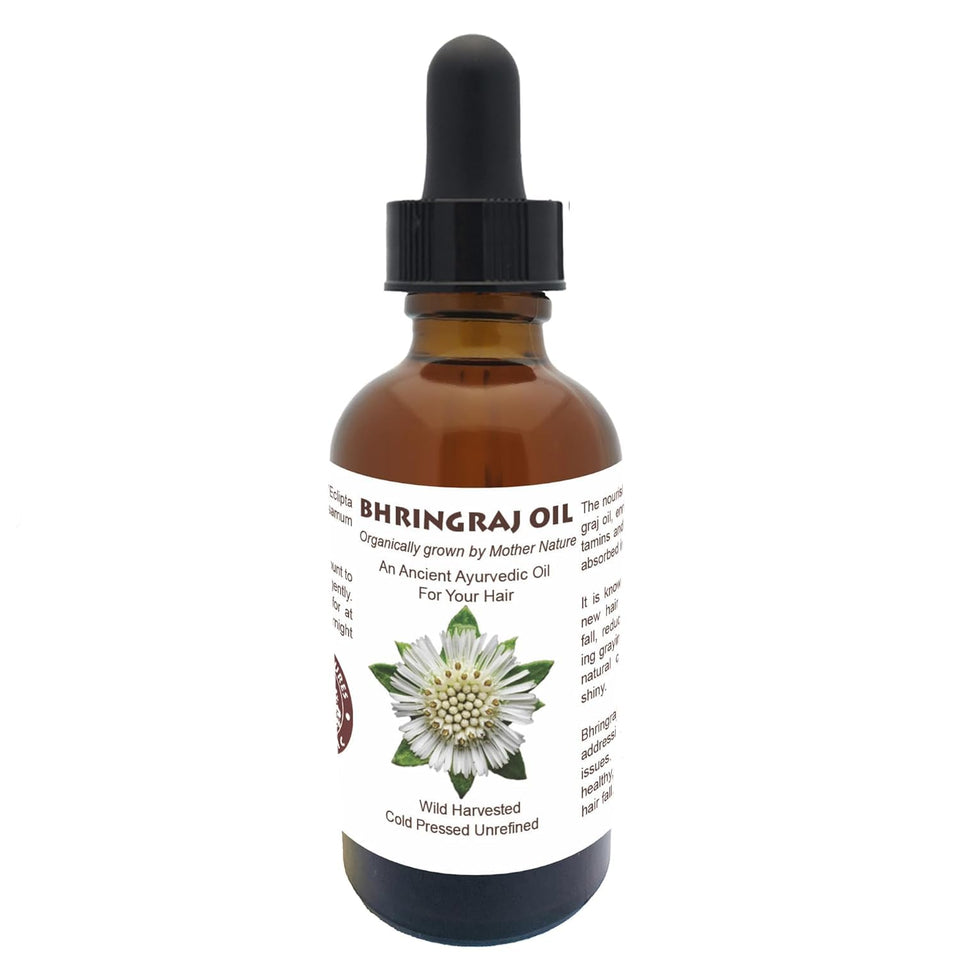 Best Nature's Cosmetics Bhringraj oil bottle pour for gentle scalp nourishment