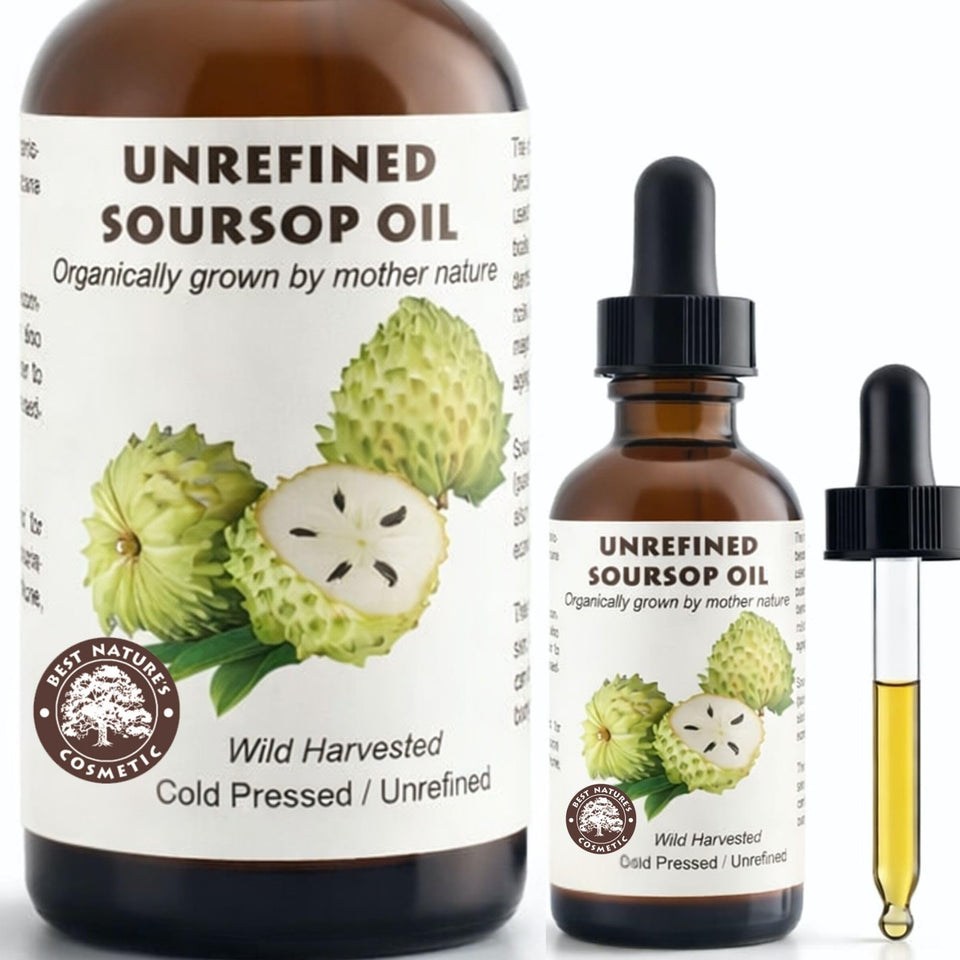 Best Nature's Cosmetics Soursop Oil bottle with dropper for easy application