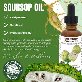 Texture close-up of Best Nature's Cosmetics Soursop Oil semi-solid consistency for skin nourishment