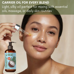 Massage therapy scene with Best of Nature oil for smooth glide