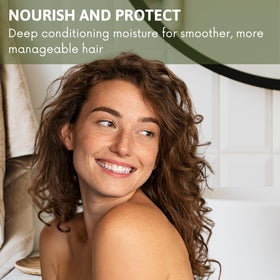 Best of Nature Olive Oil bath scene suggests a nourishing bath ritual.