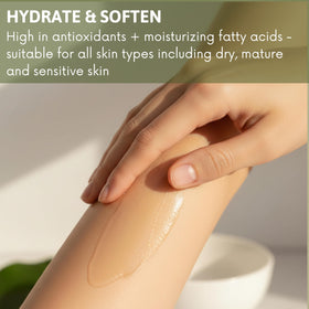 Best of Nature Olive Oil bottle pour demonstrates easy, mess-free application.