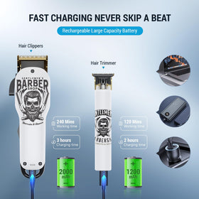 21-piece BESTBOMG set includes clippers, trimmer, and accessories