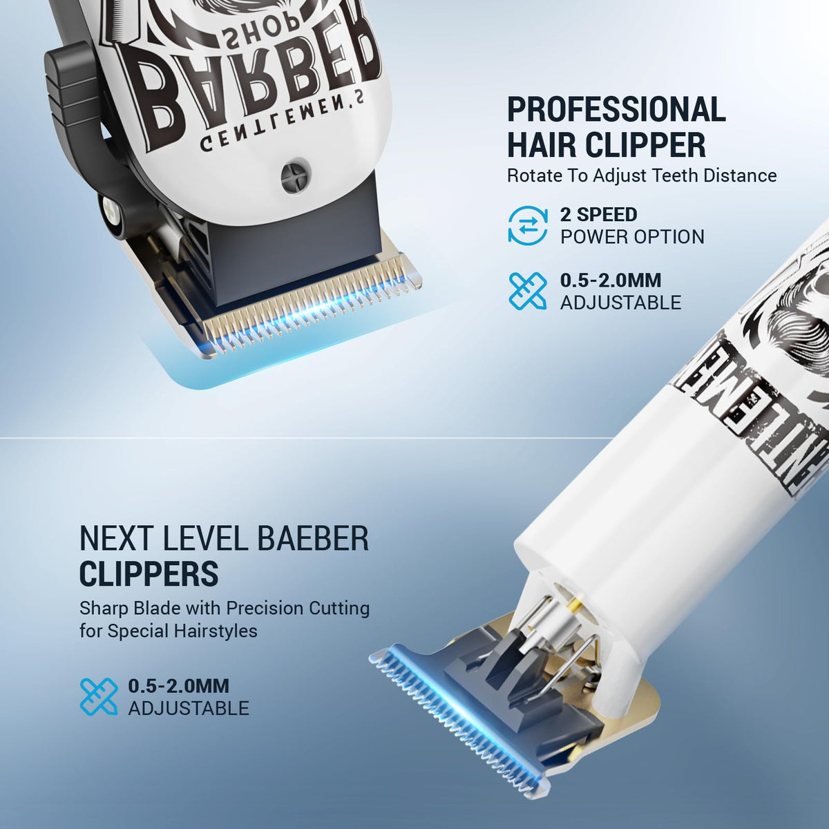 Adjustable taper level with standard combs for versatile lengths