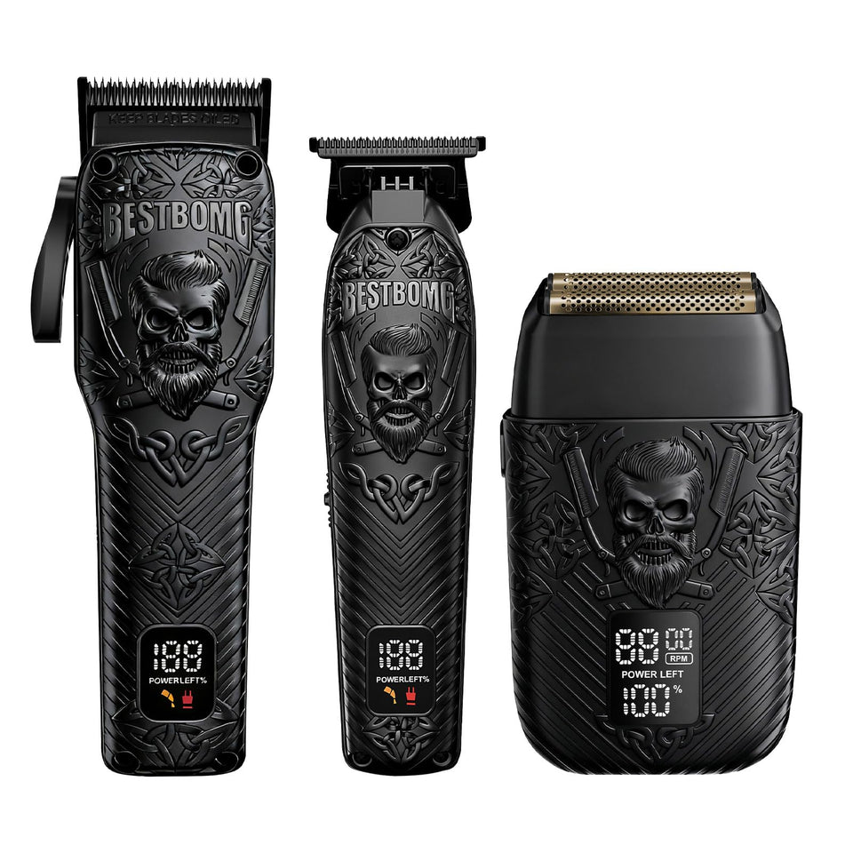 BESTBOMG professional clippers with metal body for precise salon fades.