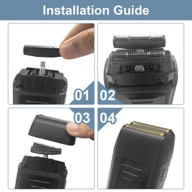 BESTBOMG shaver foil cleaning easy shows simple maintenance routine