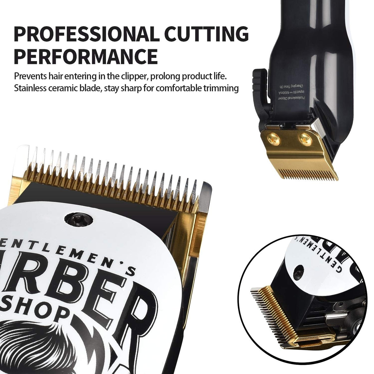BESTBOMG rechargeable beard trimmer with battery indicator for long cordless sessions.