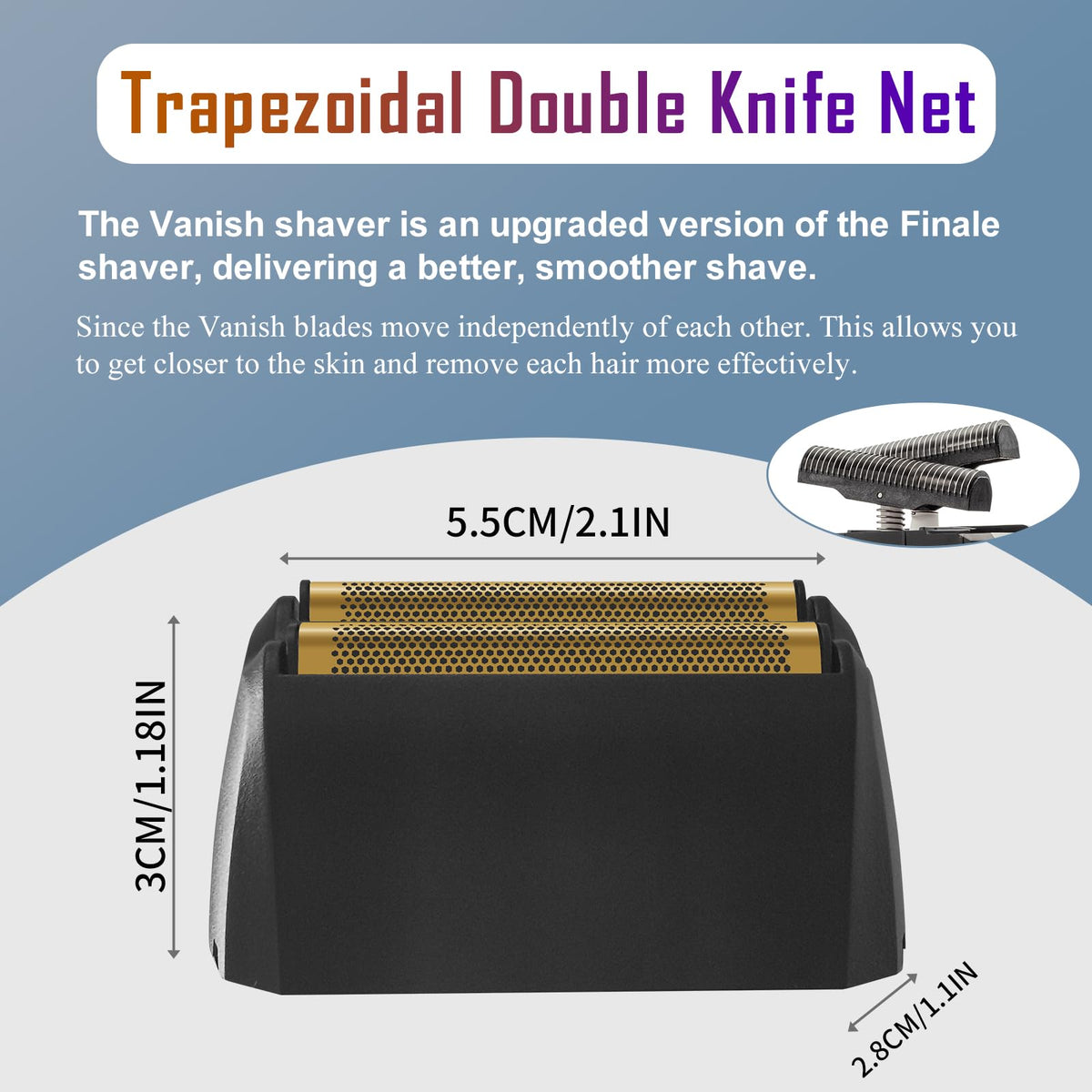 BESTBOMG vanish shaver foil closeup highlights precision blades for a closer shave