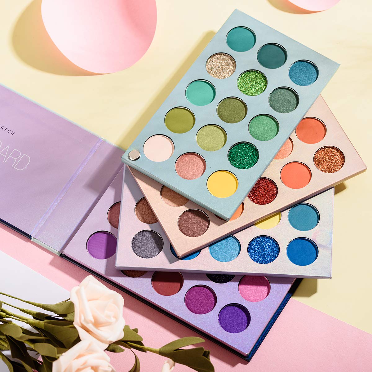 BestLand 60 Colors Eyeshadow Palette wet-dry option for versatile intensity