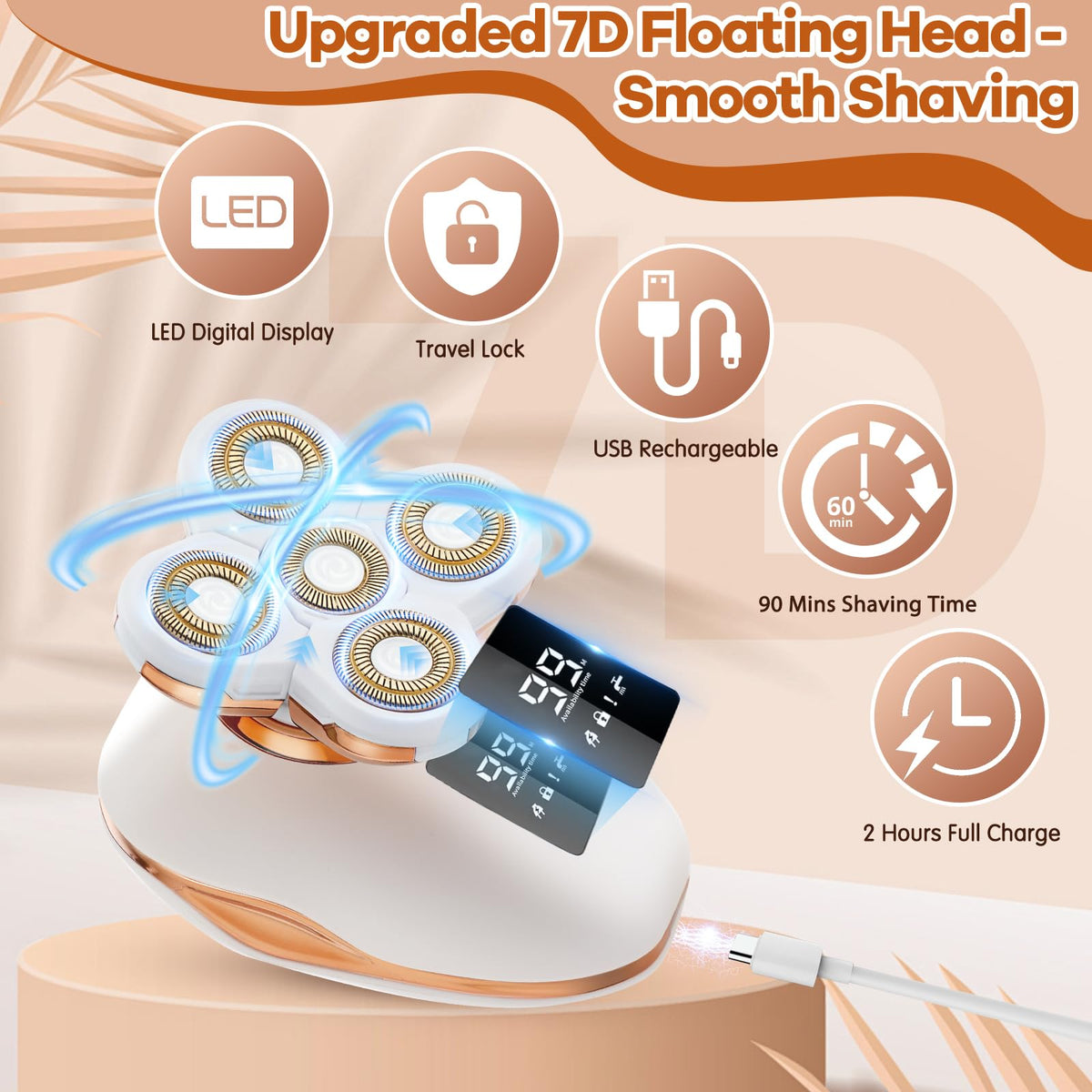 BestMal bikini trimming head delivers skin-friendly grooming around delicate areas.