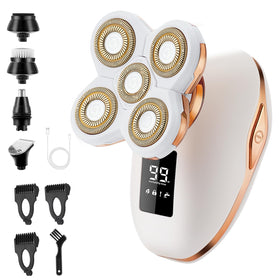 BestMal electric razor with floating blades glides smoothly over curves for legs and arms.