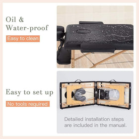 BestMassage hardwood frame with reinforced corners delivers durable support