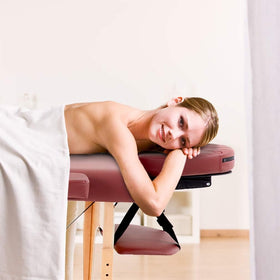BestMassage height-adjustable knob shown for easy table height customization.
