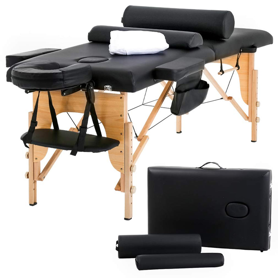 BestMassage massage bed folding setup for easy transport and quick setup.