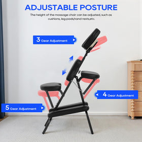 BestMassage portable massage chair adjustable face cradle enhances client comfort during sessions