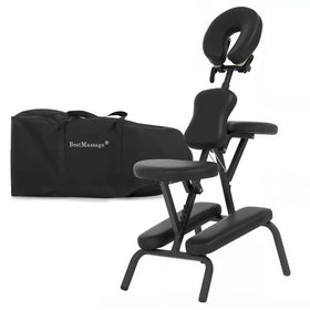 BestMassage portable massage chair front view shows stable support for clients during treatments