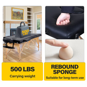 BestMassage premium foam padding provides cushioned support during sessions.