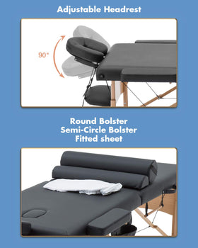 BestMassage table carry case shows portable design with shoulder strap convenience.
