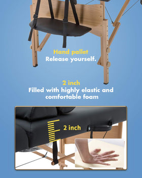 BestMassage table secure lock ensures safe carrying during transit.
