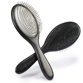 Bestool paddle detangler with ball-tip metal bristles for smooth detangling