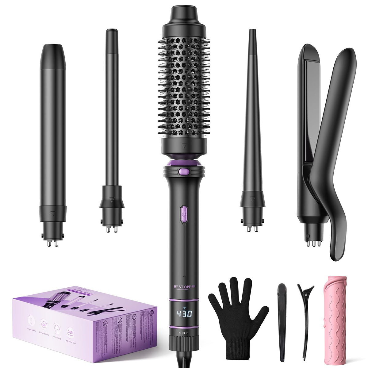 BESTOPE PRO 5-in-1 set on vanity showcasing versatile styling options