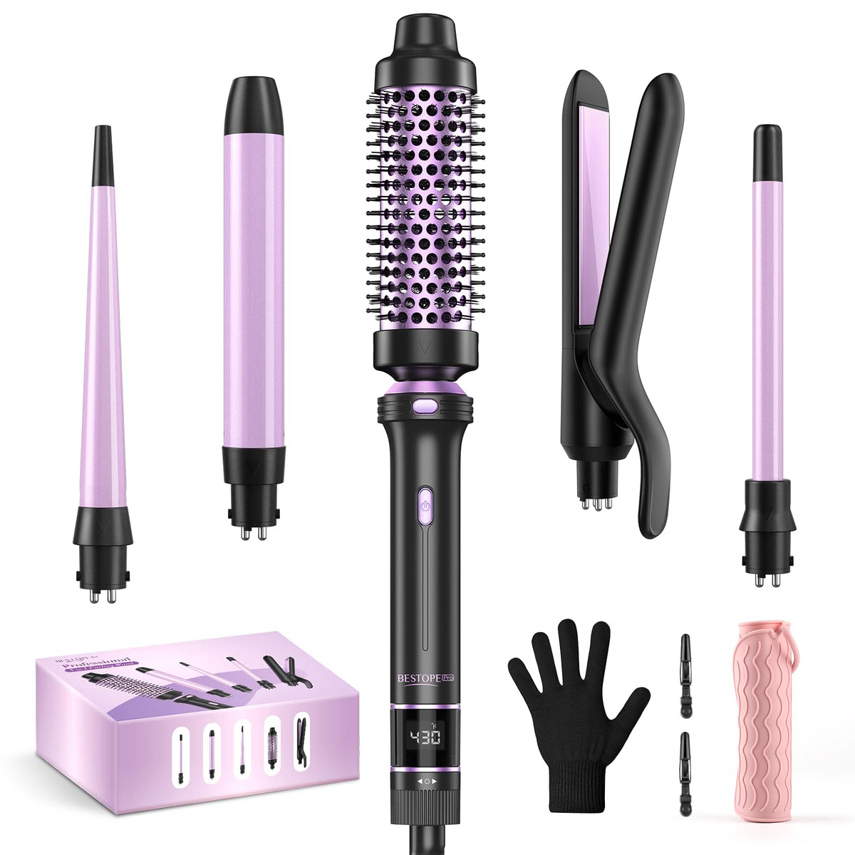 BESTOPE PRO 5-in-1 curling iron set for versatile styling at home