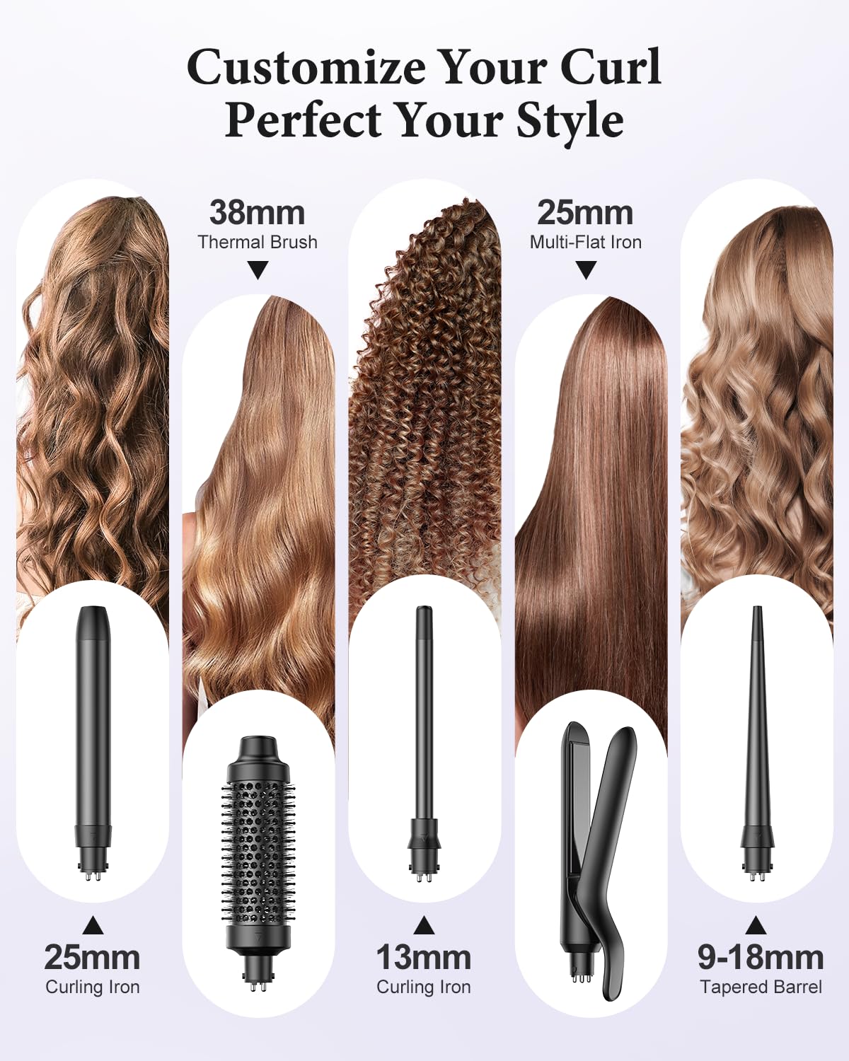 BESTOPE PRO thermal brush iron in action for voluminous curls