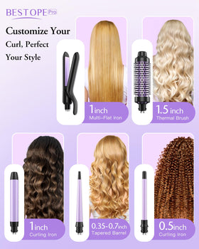 BESTOPE PRO thermal curling brush iron for quick, even heat