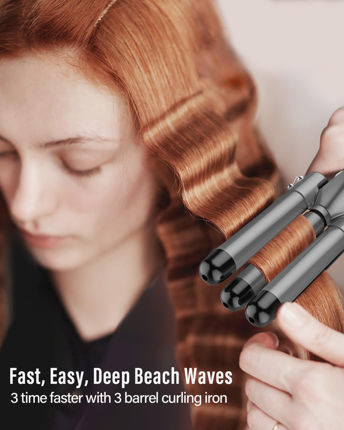 BESTOPE PRO Waver heats up in 30 seconds for quick styling.
