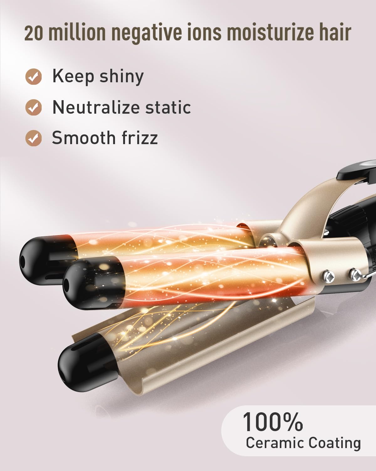 Bestope Pro Waver frizz-reducing curls for smooth, shiny results.
