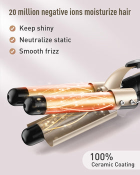 Bestope Pro Waver frizz-reducing curls for smooth, shiny results.