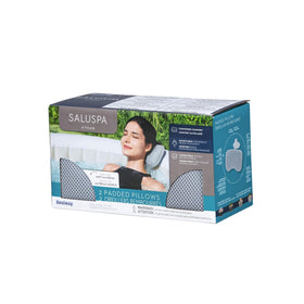 Bestway SaluSpa padded headrest pillow doubles as a lounge companion for two