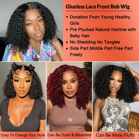 Besurina pre-plucked lace front wig for quick parting.
