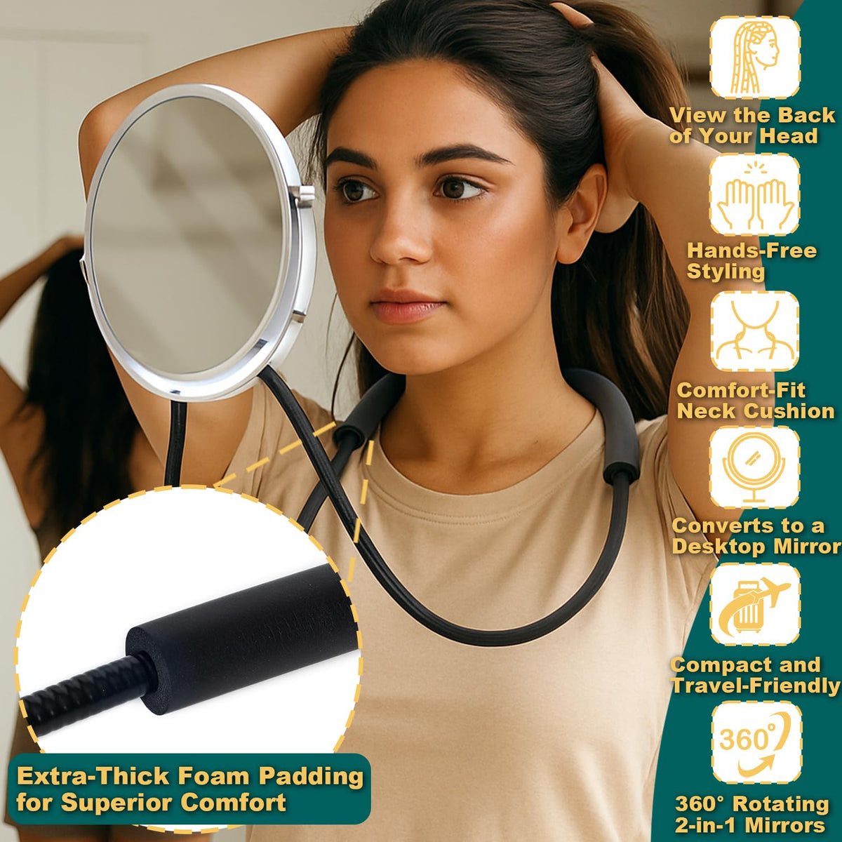 BESZONE 360-degree swivel design lets you view from all angles.
