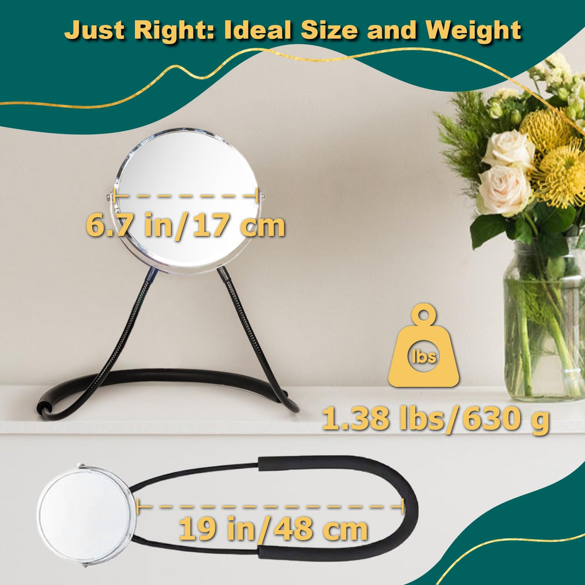 BESZONE adjustable neck strap extends to 19 inches for comfortable use.