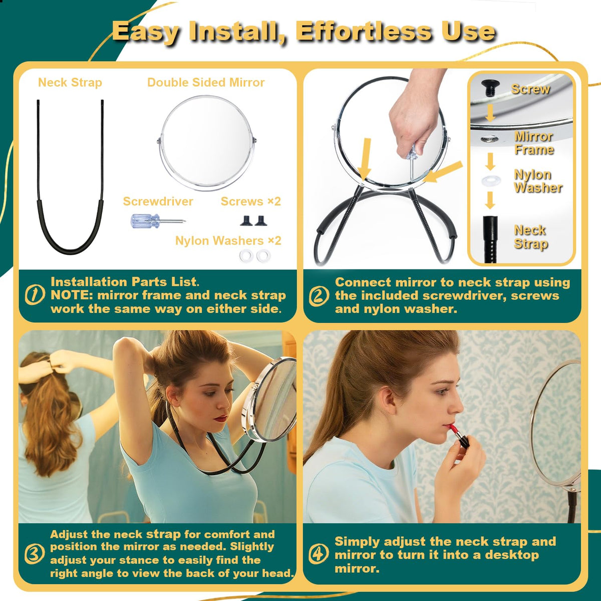 BESZONE includes a small screwdriver for quick assembly on the go.