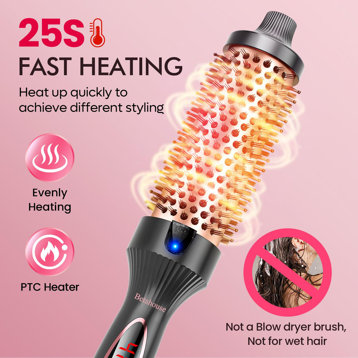 Betahouse dual voltage design is travel-friendly for on-the-go styling.