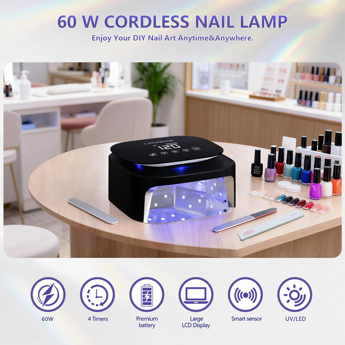 BETE lamp with 30 beads and dual wavelengths for versatile curing.