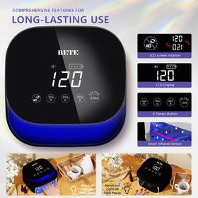 BETE lamp shows LCD readings and uses infrared sensor for easy use.