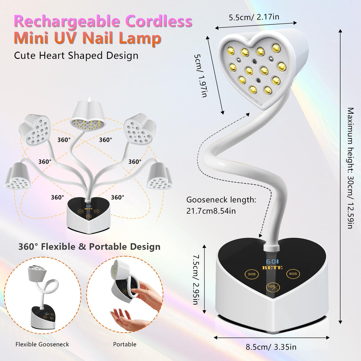 BETE heart-shaped UV lamp blends style with practical use