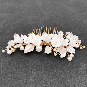 BETITETO bride and bridesmaid hair piece suits formal events with subtle shine.