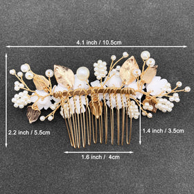 BETITETO detailed gold vine hair accessory adds graceful support to various styles.