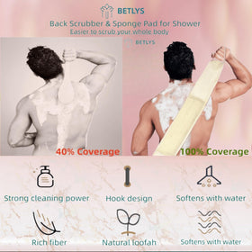 BETLYS 3-pack display featuring all-in-one shower tools