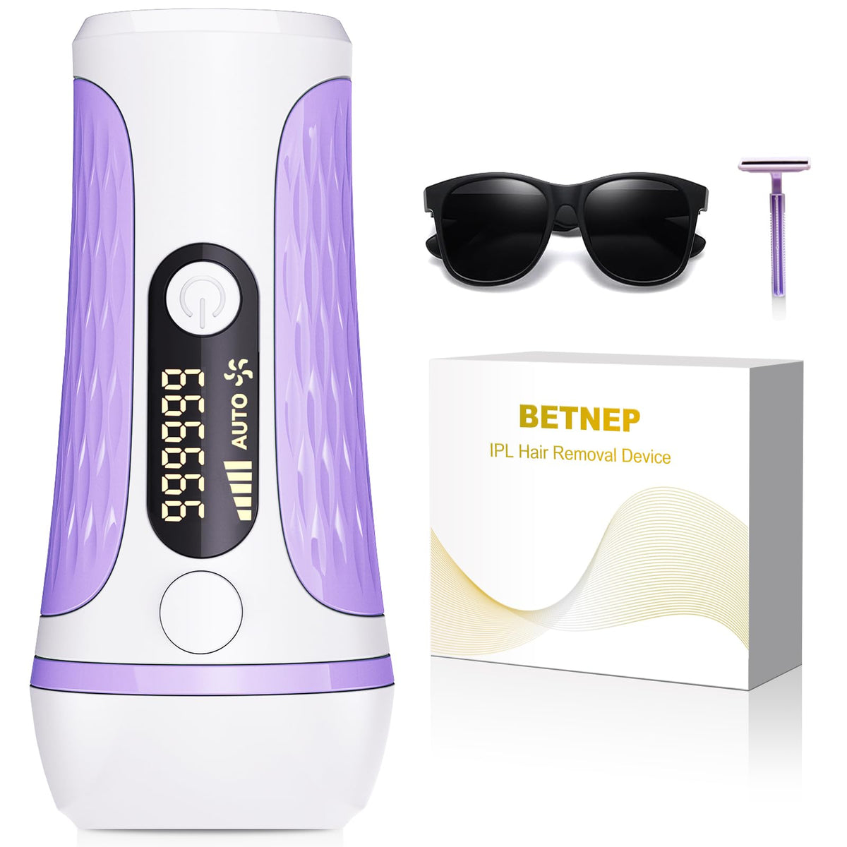 BETNEP AI08 handheld device close-up for convenient at-home hair removal.