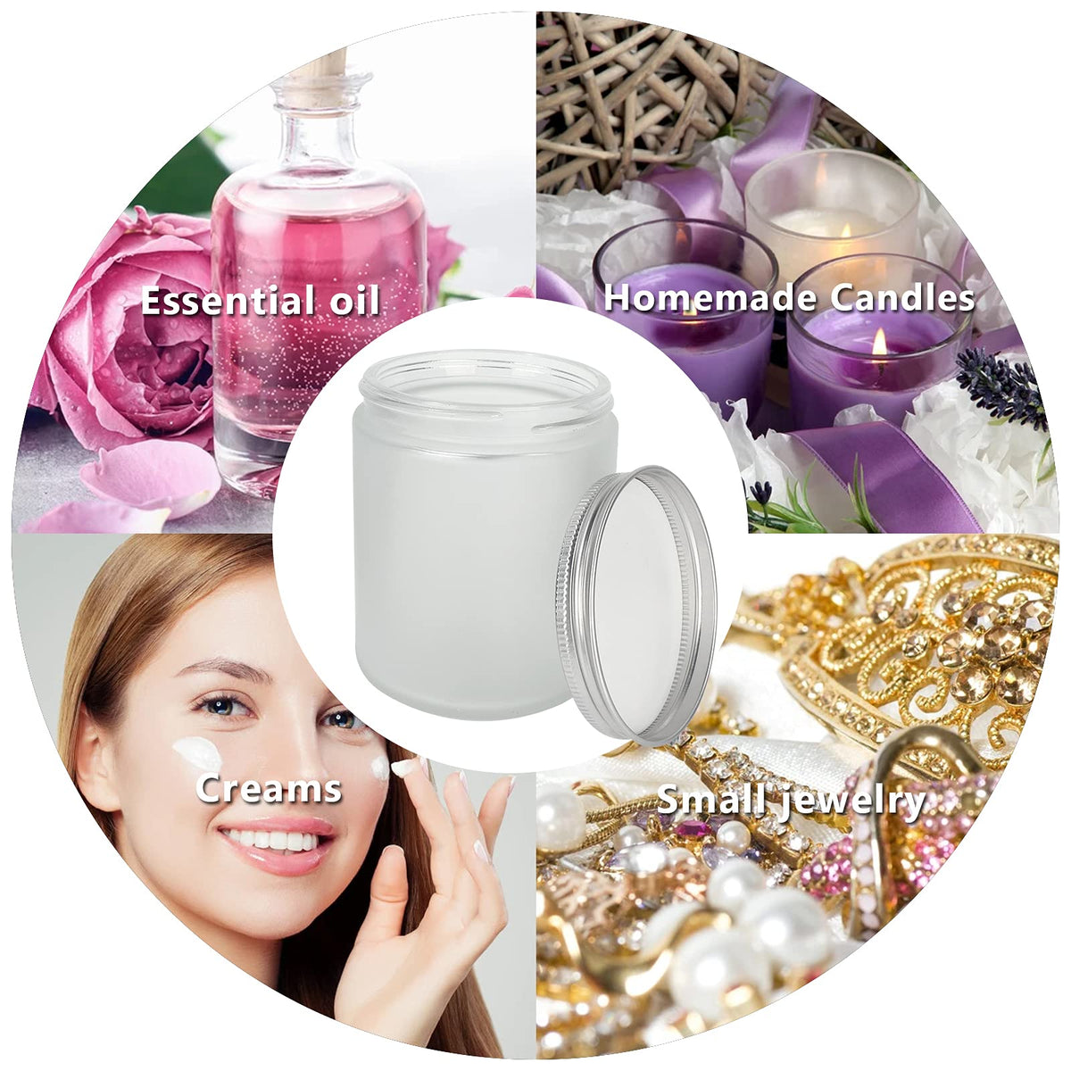 Betrome 2oz jars with lids prevent leakage during travel.