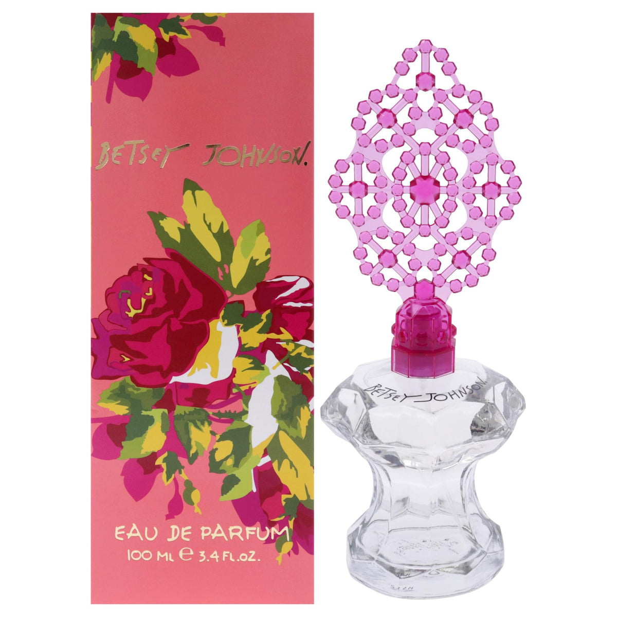 Betsey Johnson EDP 100ml bottle with a sleek design for daily wear.